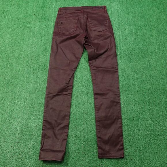 Rock & Republic Berlin Jeans Womens 4 Burgundy Coated Skinny Pants 28x31 - Picture 4 of 10